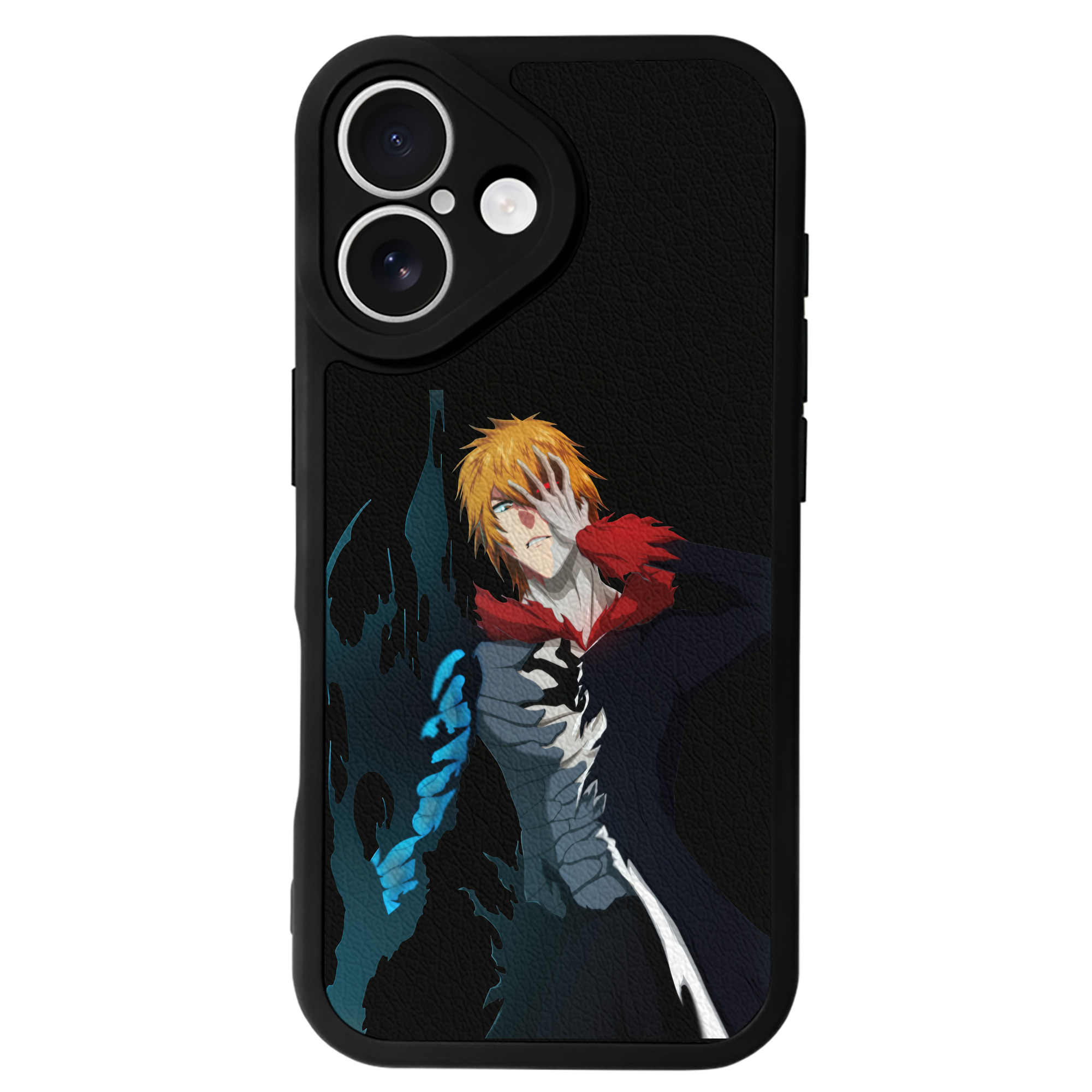 ブリーチ 黒崎一護（くろさき いちご）BLEACH Kurosaki Ichigo 【iPhone 16シリーズ対応】シリコンスマホケース（レザー調） 材質：シリコン